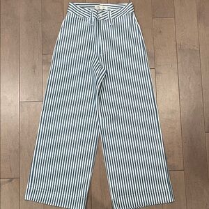 Madewell Blue and White Striped Pants